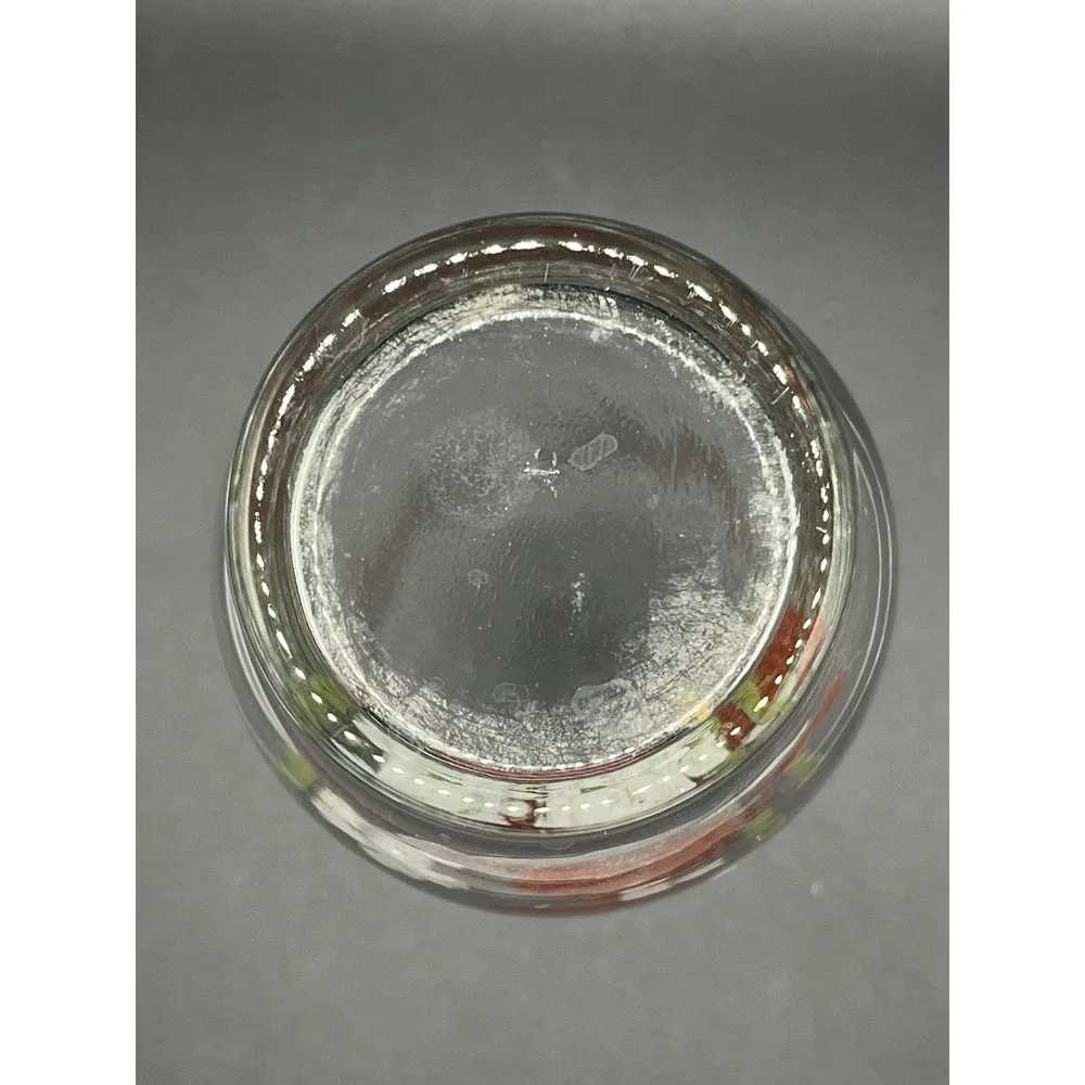 Vtg‎ Clear Glass Cardinal Floral Chimney Decorative Flower Vase